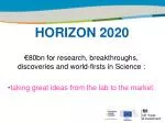 HORIZON 2020 - slide 1