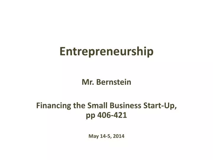 entrepreneurship