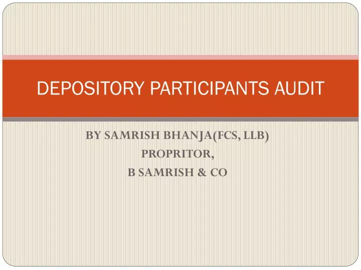 depository participants audit