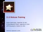 11.3 Release Training