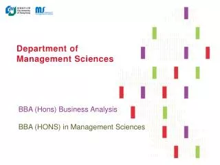 Department of Management Sciences