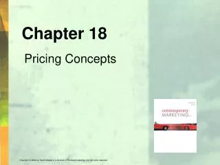 Chapter 18 Pricing Concepts