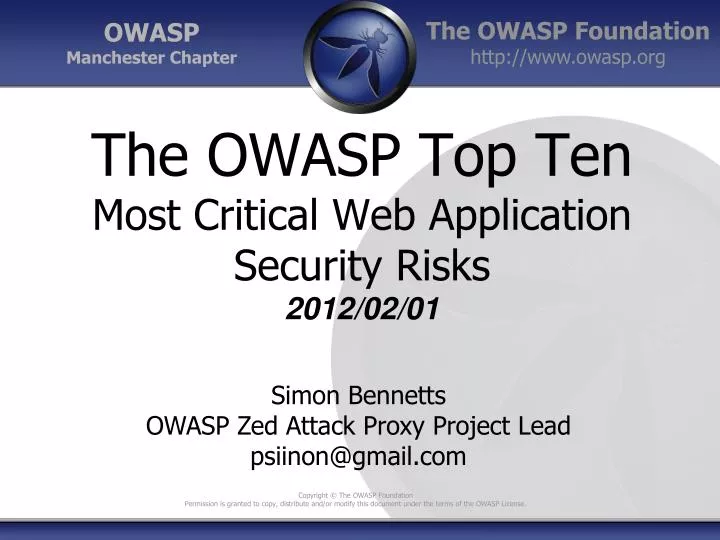 the owasp top ten most critical web application security risks 2012 02 01