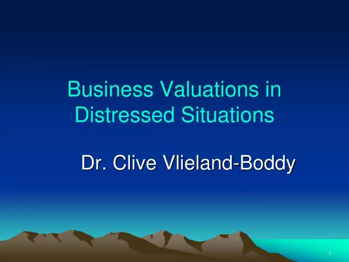 dr clive vlieland boddy