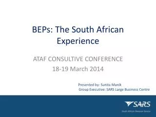 BEPs: The South African Experience