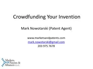 Crowdfunding Your Invention