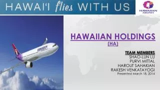 HAWAIIAN holdings (HA)
