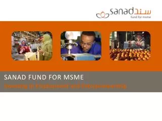 SANAD Fund for MSME