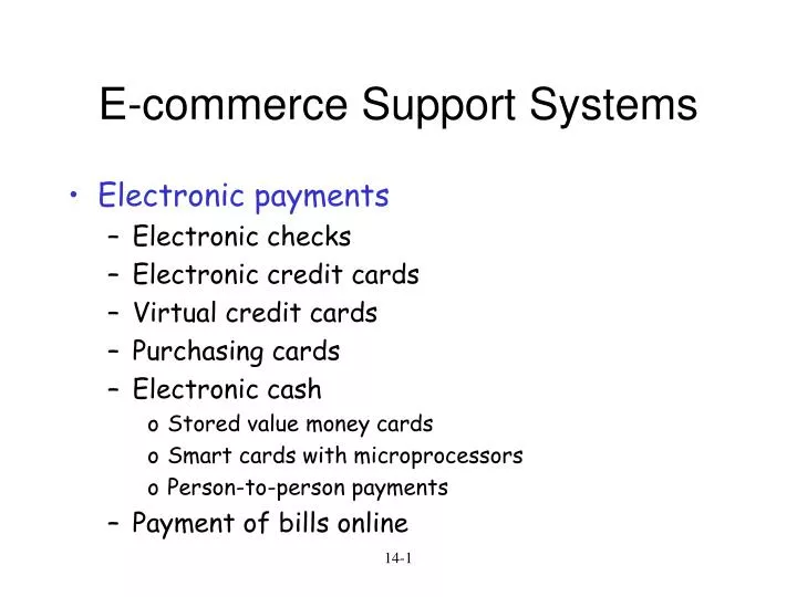 e commerce support systems