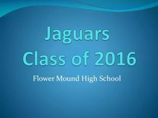 Jaguars Class of 2016