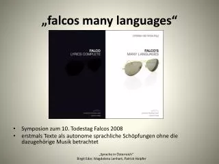 falcos many languages