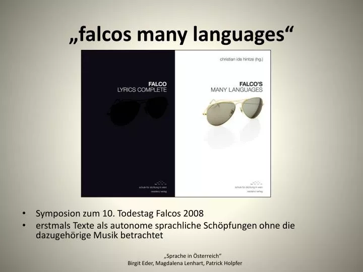 falcos many languages