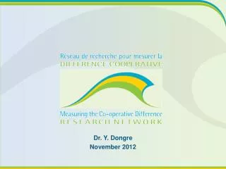 Dr. Y. Dongre November 2012