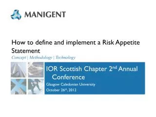 How to define and implement a Risk Appetite Statement Concept | Methodology | Technology
