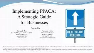 Implementing PPACA: A Strategic Guide for Businesses