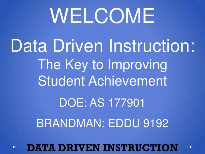 data driven instruction