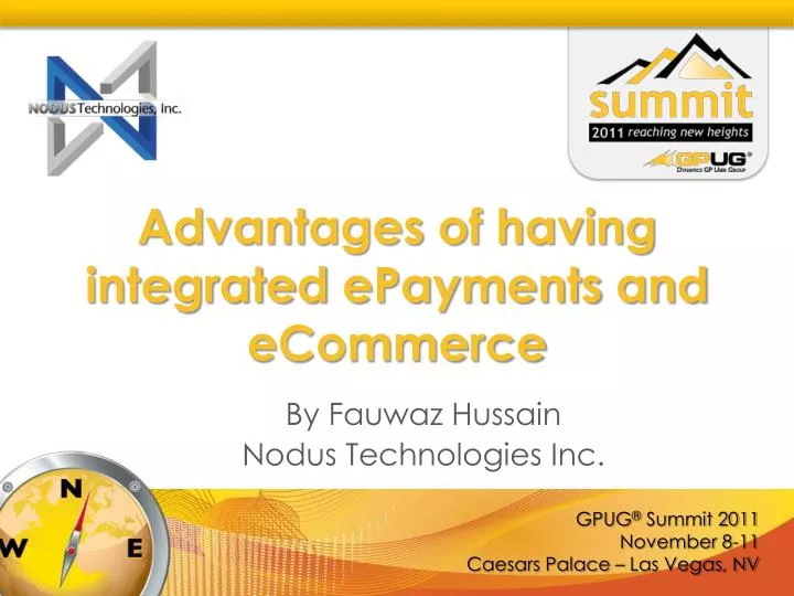 advantages of having integrated epayments and ecommerce