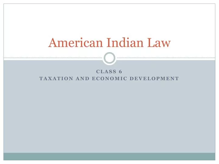 american indian law