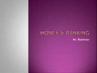 money banking