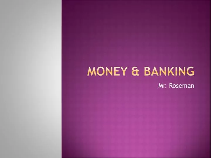 money banking