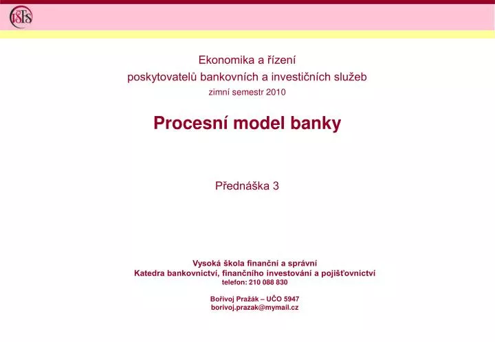 procesn model banky
