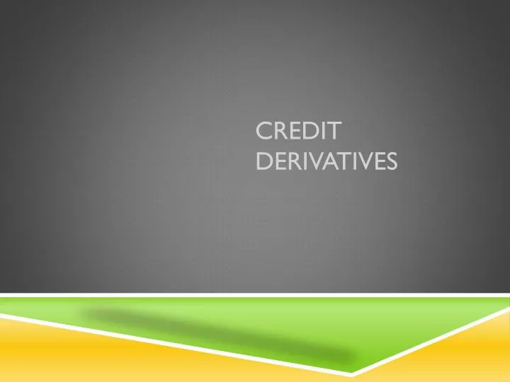 credit derivatives