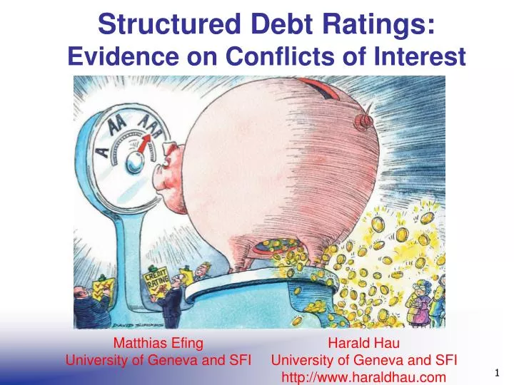 structured debt ratings evidence on conflicts of interest