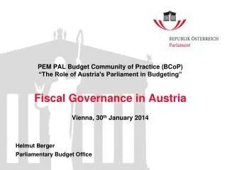 Helmut Berger Parliamentary Budget Office