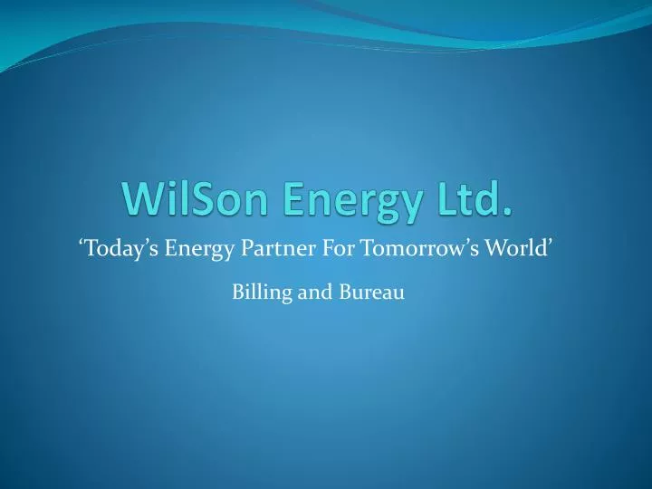 wilson energy ltd