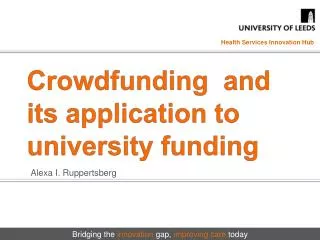 Crowdfunding and its application to university funding