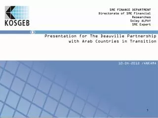 Presentation for The Deauville Partnership with Arab Countries in Transition