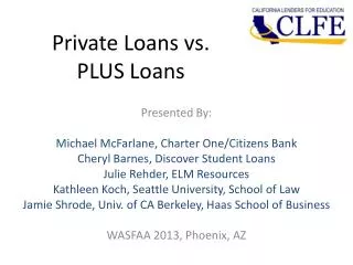 Private Loans vs. PLUS Loans
