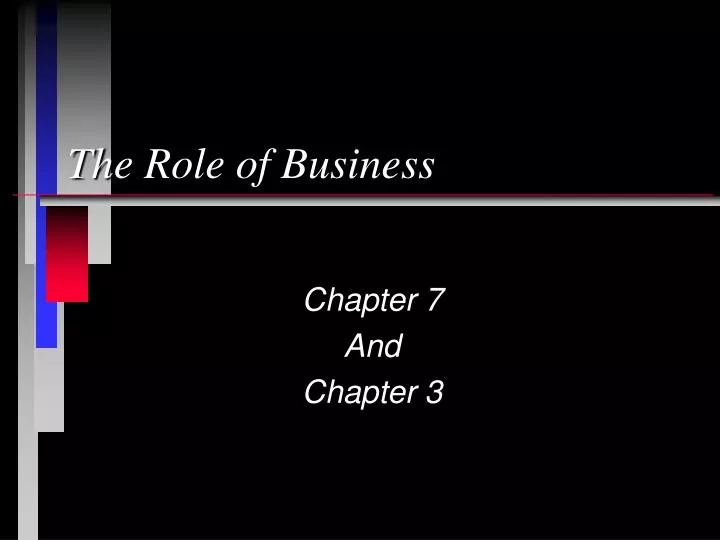 the role of business