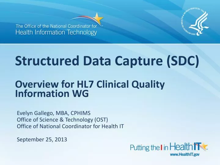 structured data capture sdc overview for hl7 clinical quality information wg