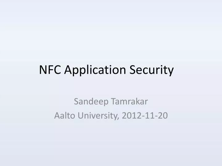 nfc application security