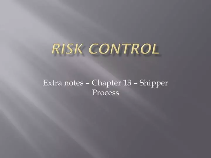 risk control