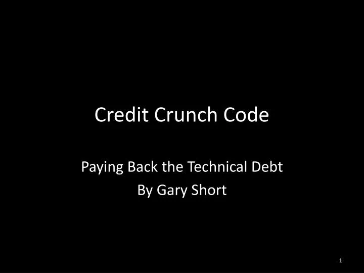 credit crunch code