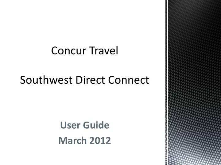 concur travel southwest d irect connect