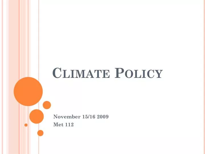 climate policy