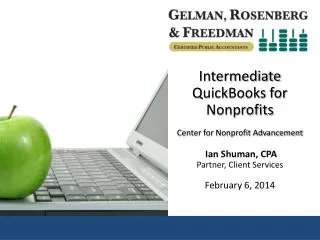 Ian Shuman, CPA Partner, Gelman, Rosenberg &amp; Freedman CPAs