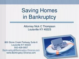 Saving Homes in Bankruptcy