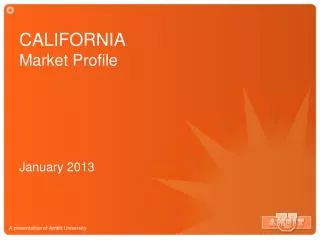 CALIFORNIA Market Profile