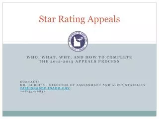 Star Rating Appeals