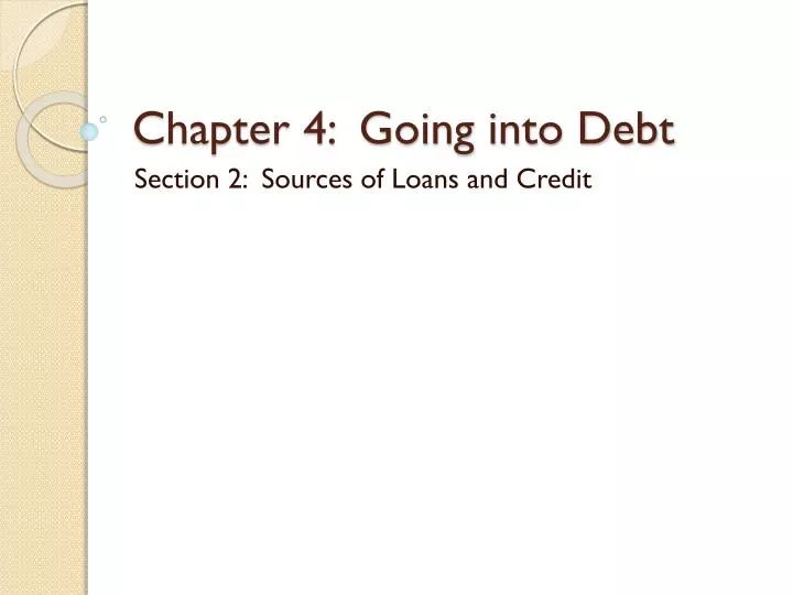 chapter 4 going into debt