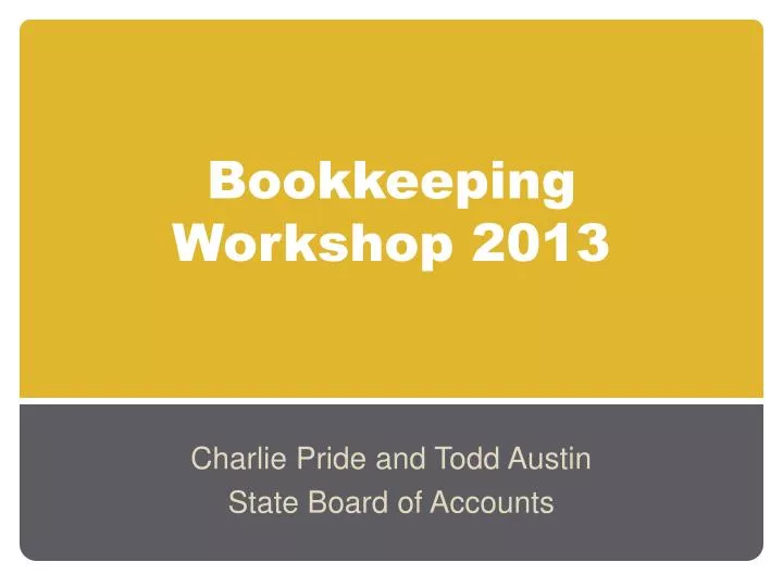 bookkeeping workshop 2013