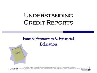 understanding credit reports