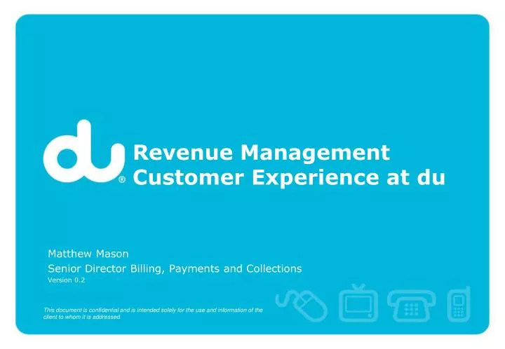 revenue management customer experience at du