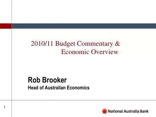 Rob Brooker Head of Australian Economics