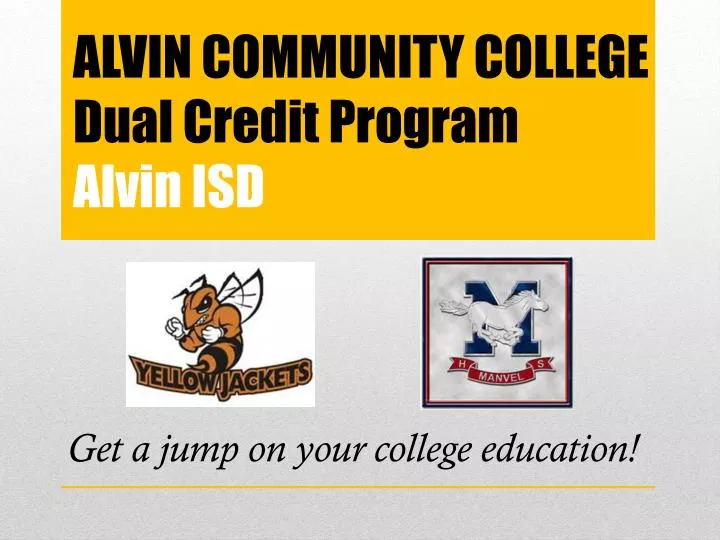 alvin community college dual credit program alvin isd