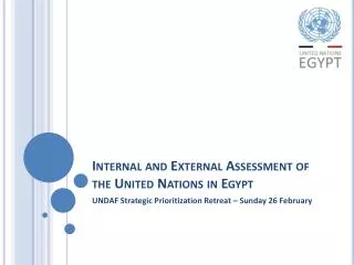 Internal and External Assessment of the United Nations in Egypt